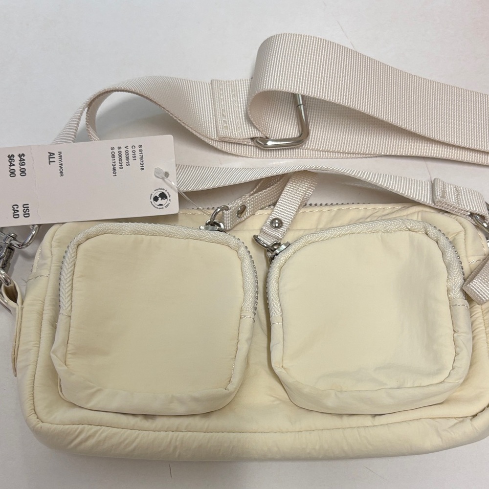 Cream Crossbody Shoulder Bag with Dual Front Pockets Urban outfitters***